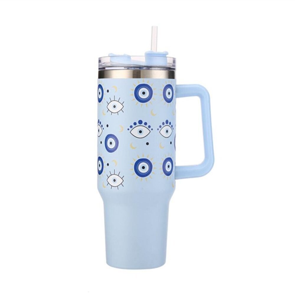 Evil Eye Printed 40OZ Stainless Steel Tumbler With Handle